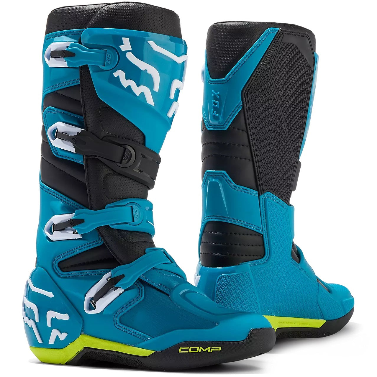 Botas FOX RACING COMP 2025 Azul Fluor – Zona Enduro