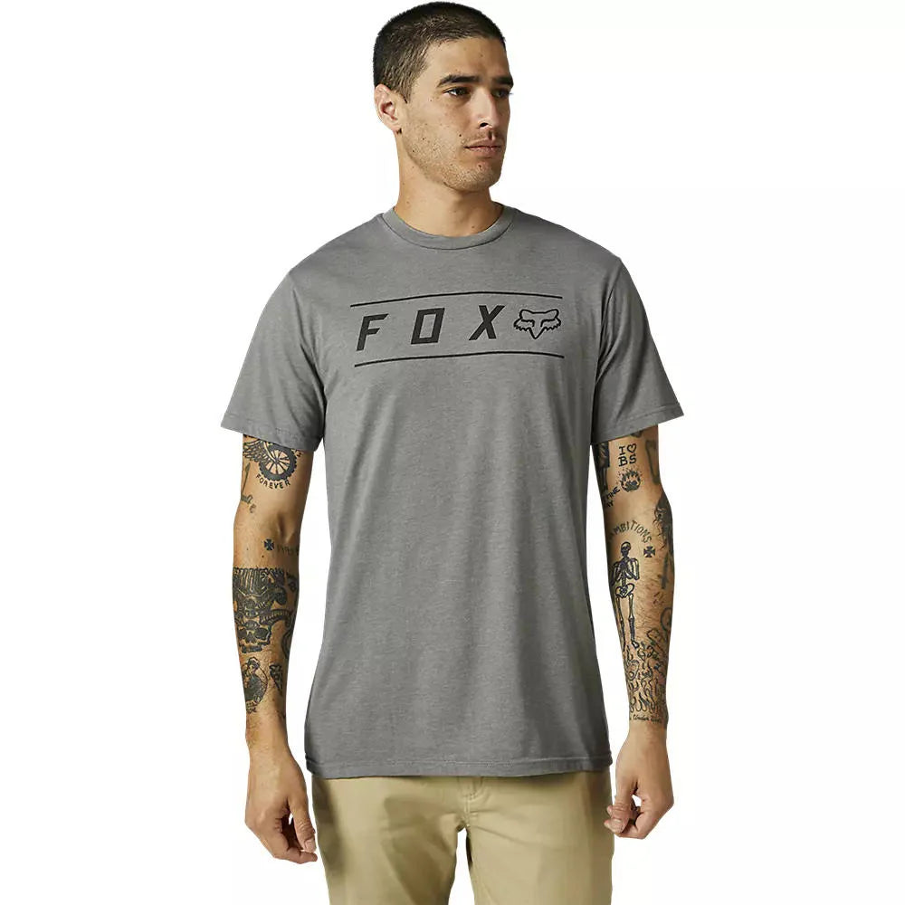 Polera FOX RACING Manga Corta PINNACLE PREMIUM Gris