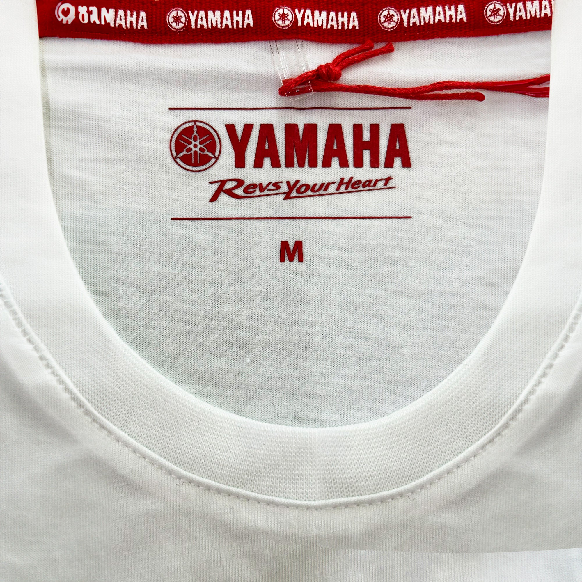 Polera YAMAHA RACING Ribbon Manga Corta Blanca
