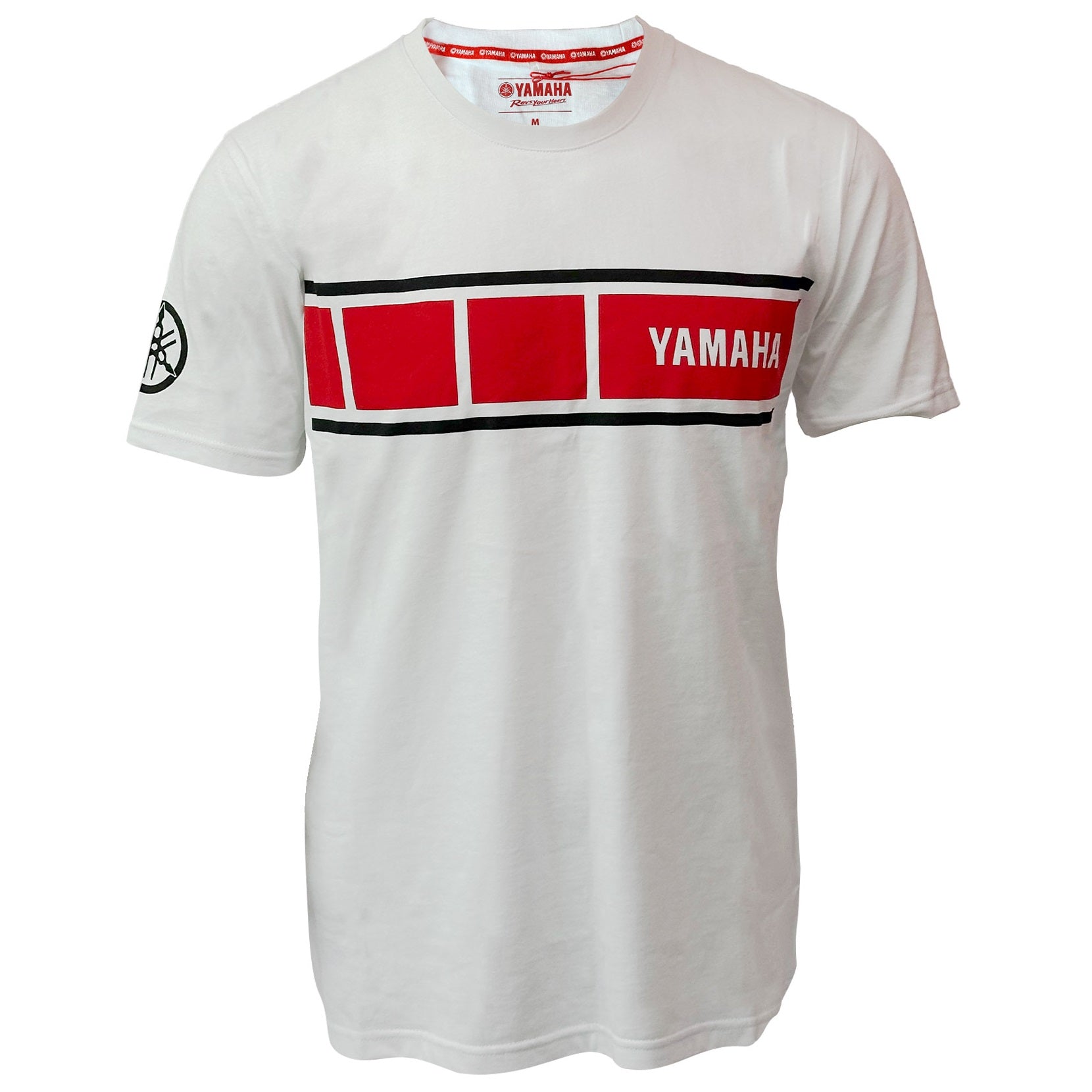 Polera YAMAHA RACING Ribbon Manga Corta Blanca