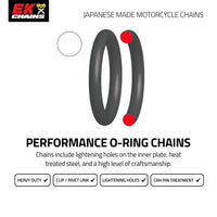Cadena Moto EK CHAIN 520SRO-118 GOLD O-RING