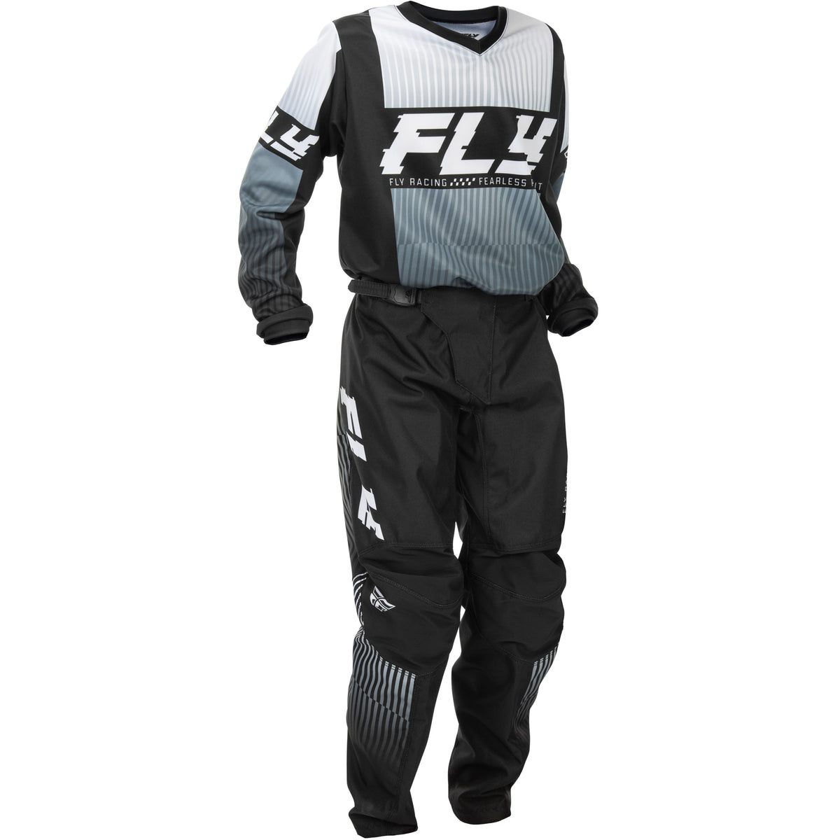 Traje Niño FLY RACING F-16 Blanco Negro