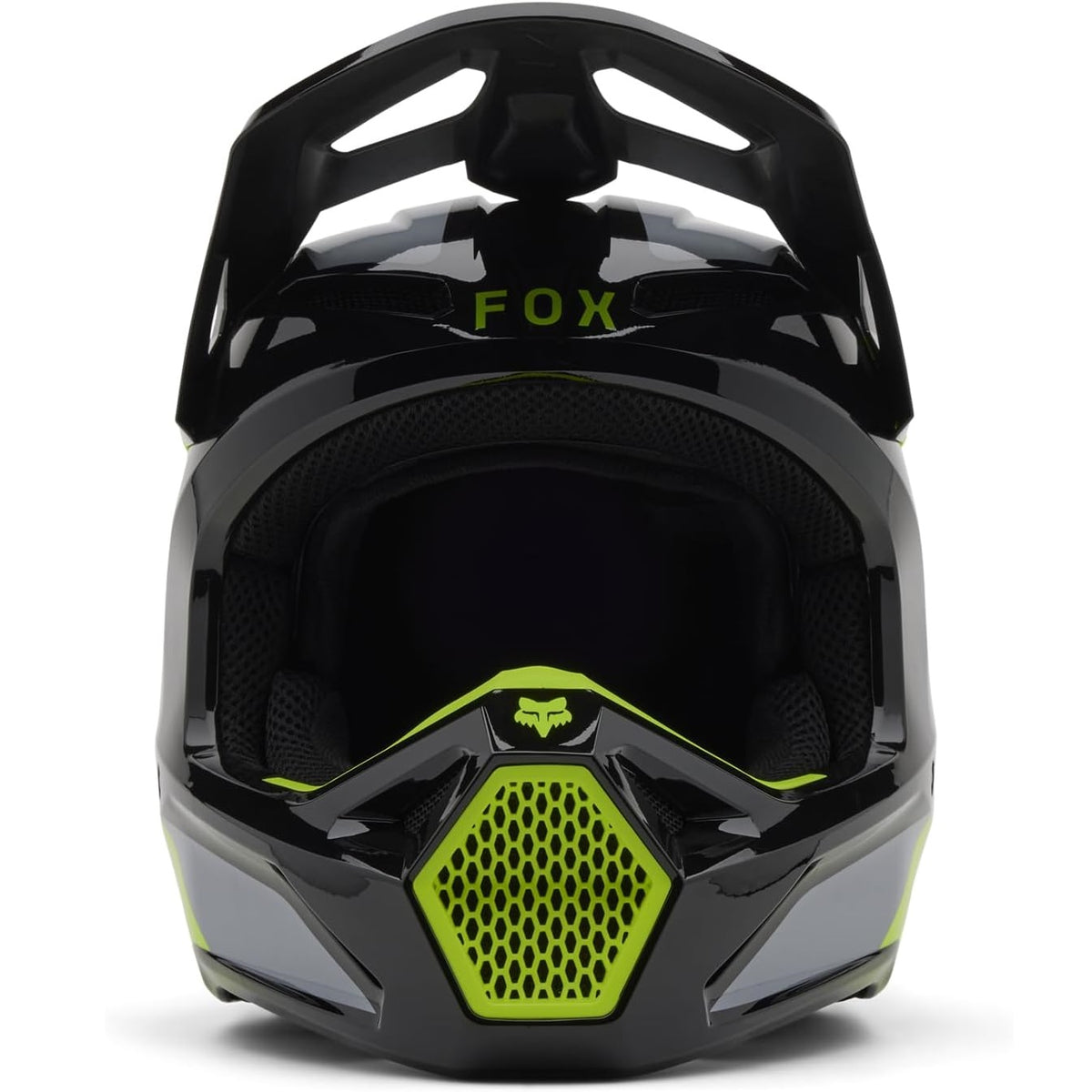 Casco FOX RACING V1 Lean Amarillo Flúor