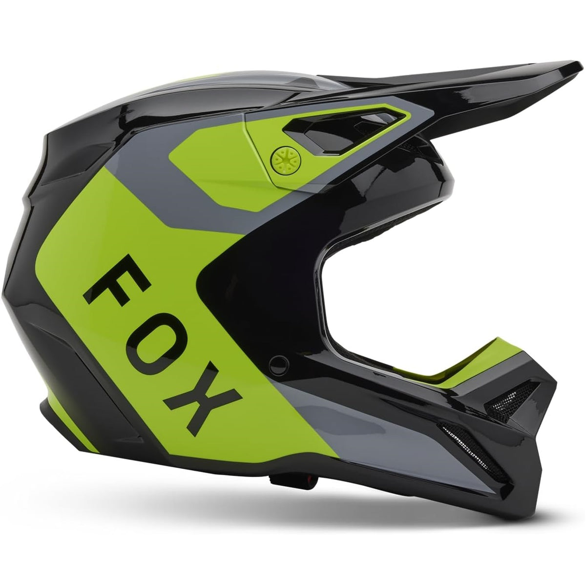 Casco FOX RACING V1 Lean Amarillo Flúor