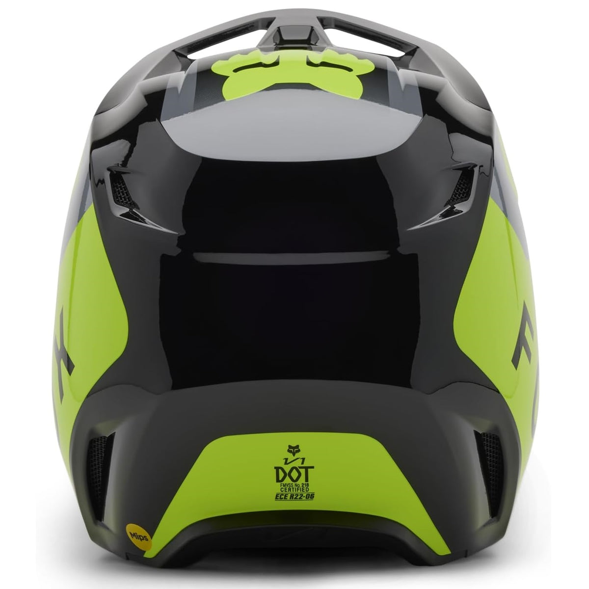 Casco FOX RACING V1 Lean Amarillo Flúor
