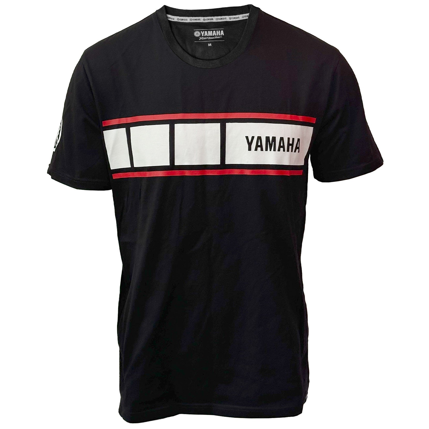 Polera YAMAHA RACING Ribbon Manga Corta Negra