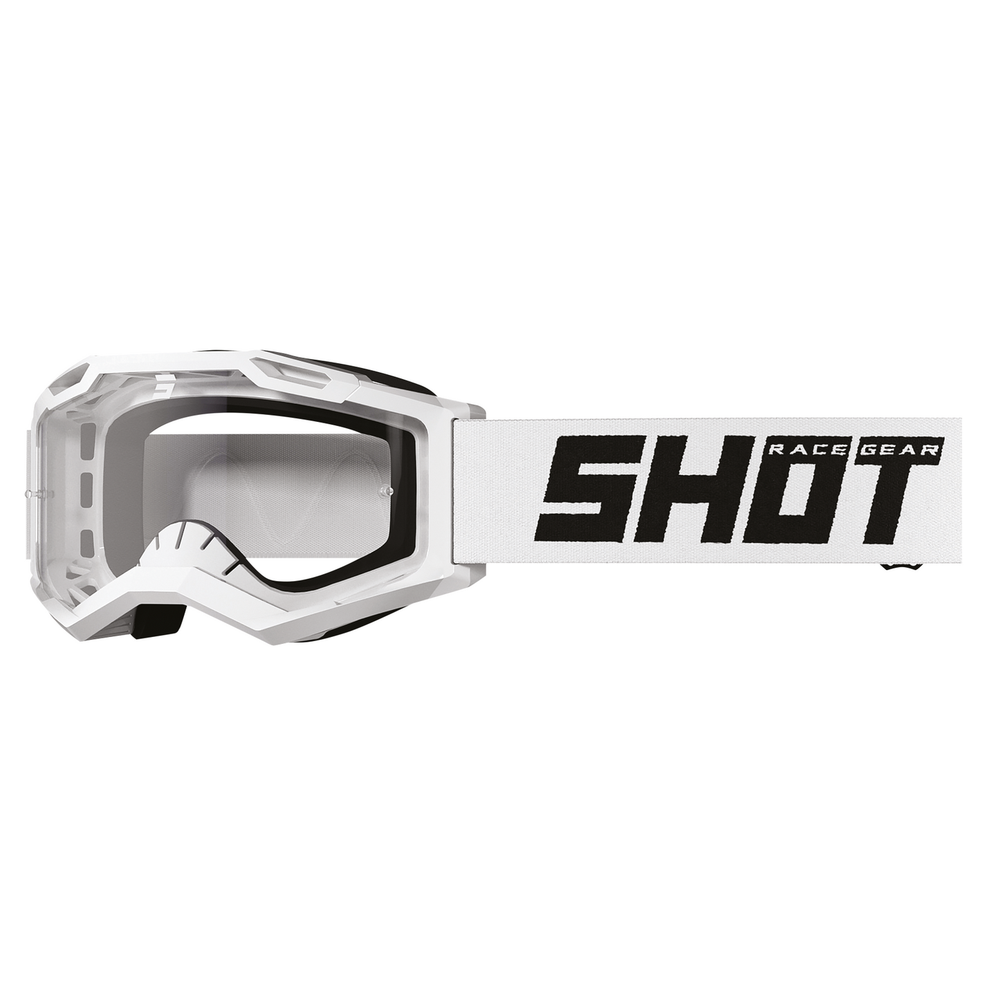 Antiparra Niño SHOT ROCKET KID 2.0 Blanca - Mica Transparente