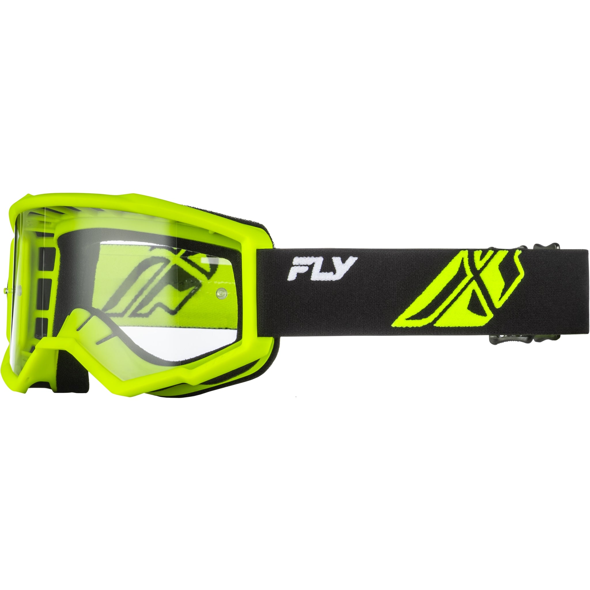 Antiparra FLY RACING FOCUS Amarilla Flúor - Mica transparente