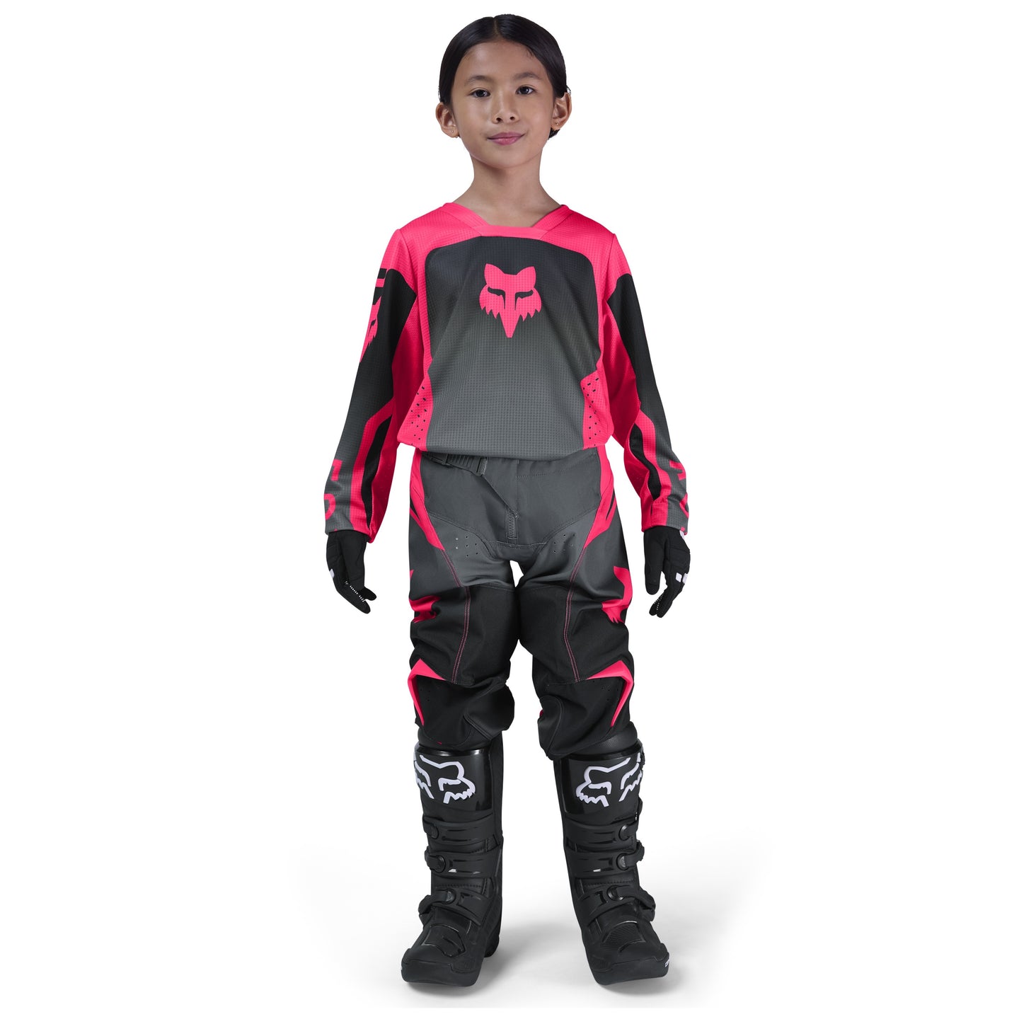 Traje Infantil FOX RACING 180 SHIELD Negro Rosado