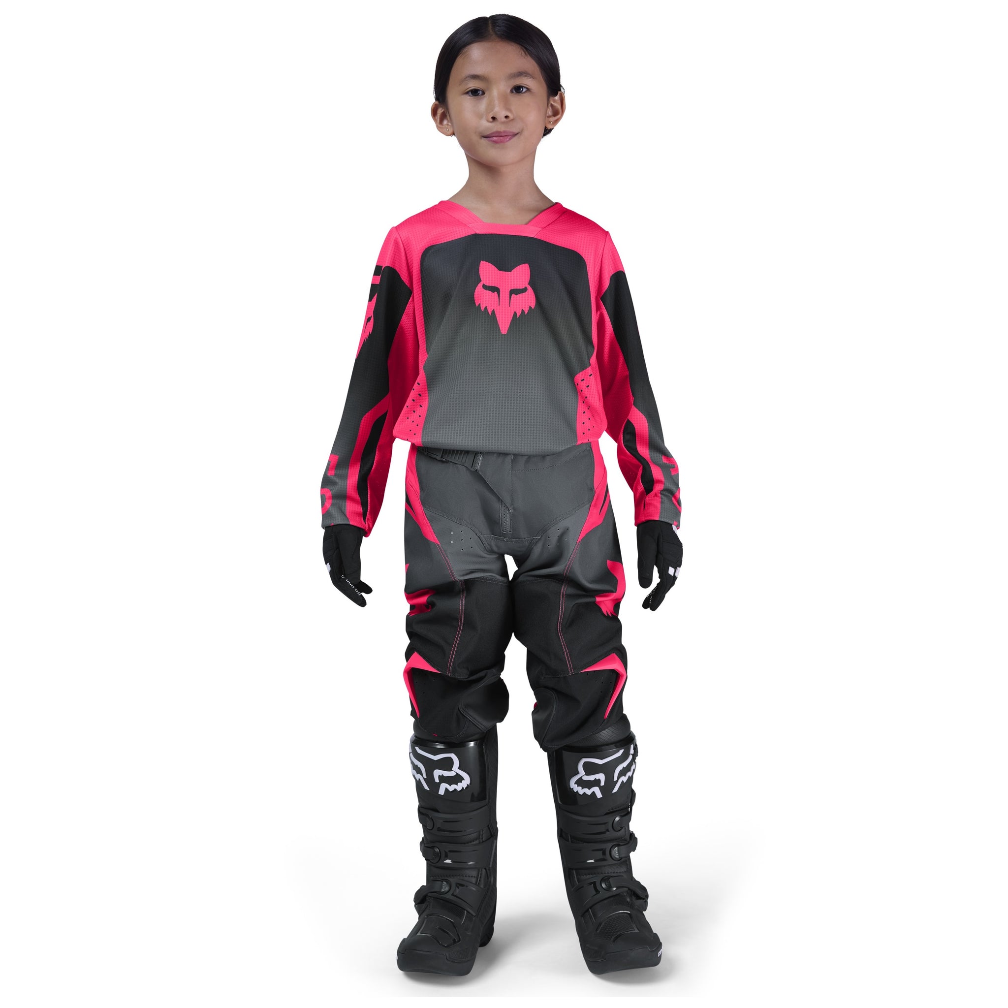 Traje Infantil FOX RACING 180 SHIELD Negro Rosado