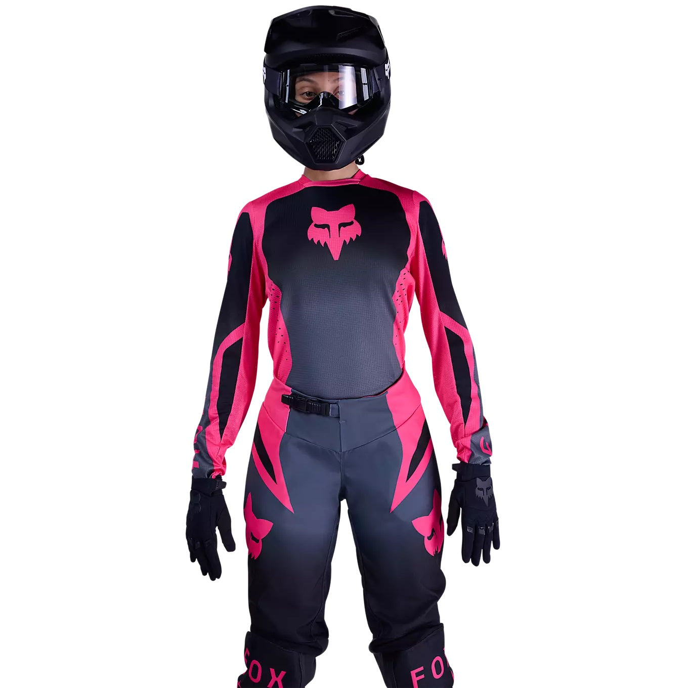 Jersey Mujer FOX RACING 180 SHIELD Negra Rosada