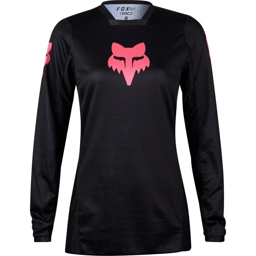 Jersey Mujer FOX RACING 180 BLACKOUT Negra Rosada
