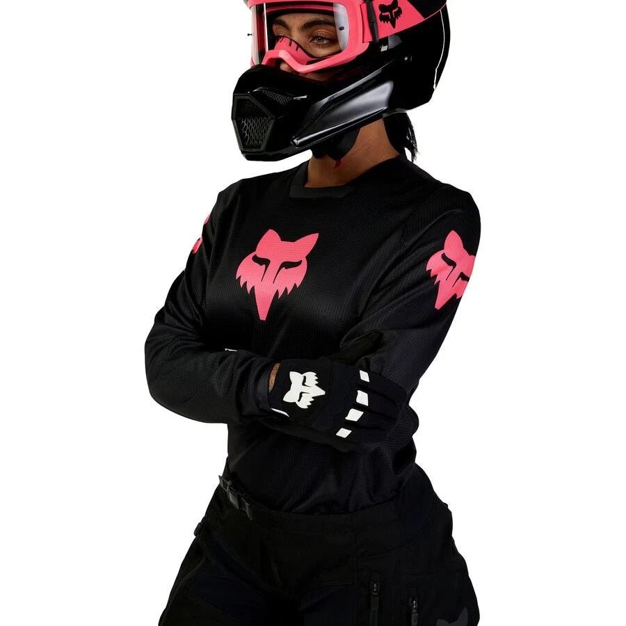 Jersey Mujer FOX RACING 180 BLACKOUT Negra Rosada