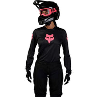 Jersey Mujer FOX RACING 180 BLACKOUT Negra Rosada