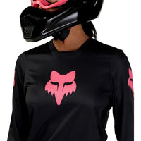 Jersey Mujer FOX RACING 180 BLACKOUT Negra Rosada