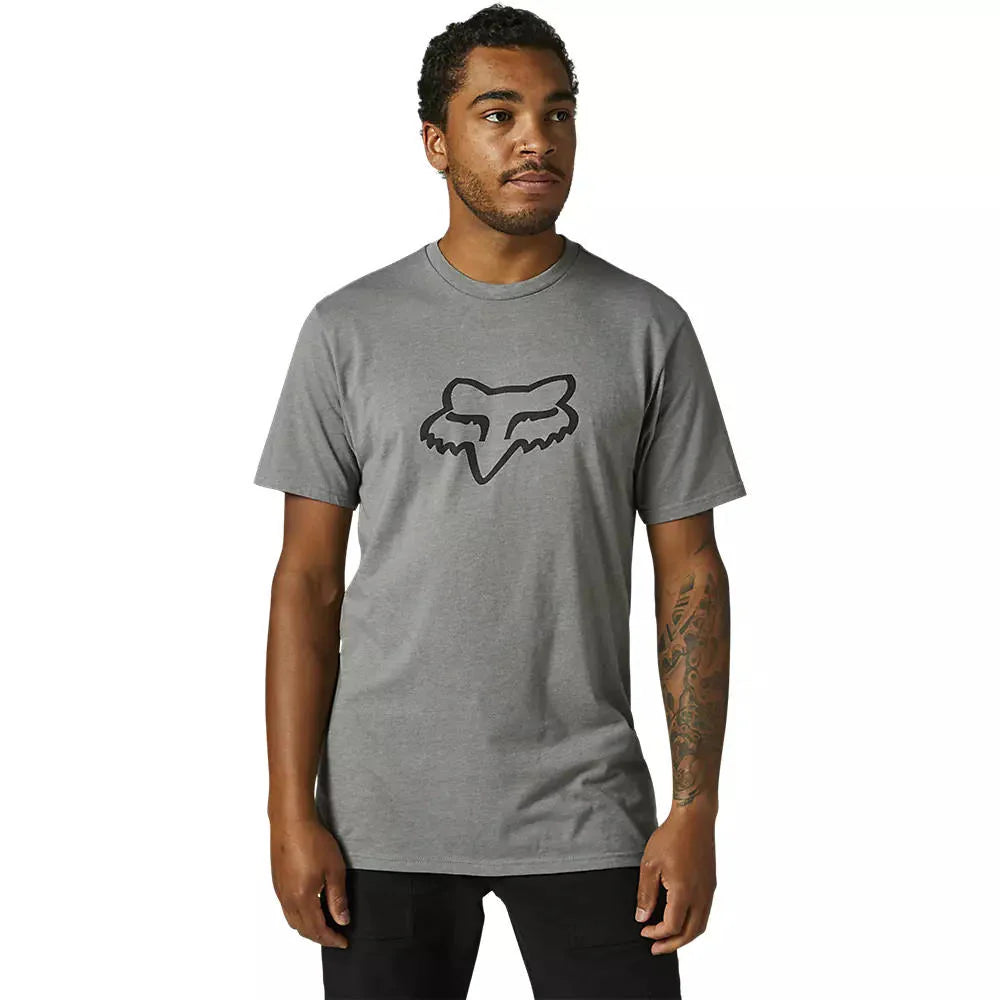Polera FOX RACING Manga Corta LEGACY HEAD Gris